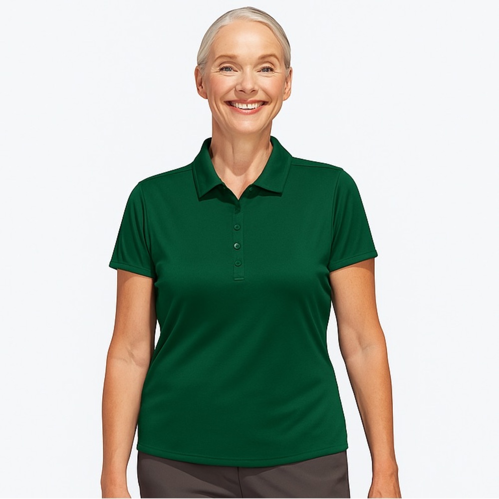 Adidas WOMEN'S SOLID PERFORMANCE SHORT SLEEVE POLO SHIRT